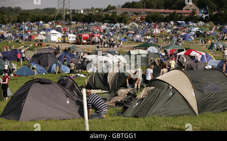 Glastonbury Festival 2009 - Arrivals Stock Photo
