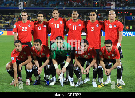 Soccer - Confederations Cup 2009 - Group B - Egypt v USA - Royal Bafokeng Stadium. Egypt team group Stock Photo