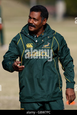 Rugby Union - South Africa Training Session - Fourways High School. South Africa coach Peter de Villiers during a training session at Fourways High School, Sandton. Stock Photo