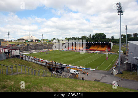 Rugby League - Engage Super League - Bradford Bulls v St. Helens - Grattan Stadium. A view of the Odsal Stadium, home to the Bradford Bulls Stock Photo