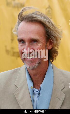 Mike Rutherford arrives for the Veuve Clicquot Gold Cup Polo Final at Cowdray Park Midhurst, West Sussex. Stock Photo