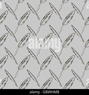 Set of Different Feathers Stock Vector