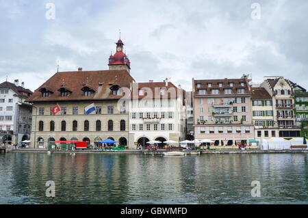 Lucerne Switzerland. Landmark view of a beautiful city of Lucerne Stock Photo