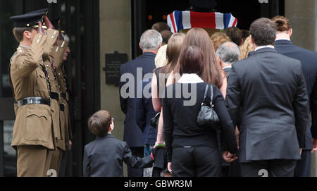 Major Sean Birchall funeral Stock Photo