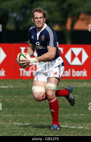 British and Irish Lions' Alun-Wyn Jones during a light Lions training session at Glenwood School, Durban, South Africa. Stock Photo
