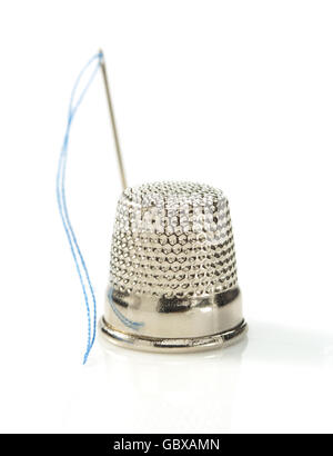 sewing thimble isolated on white background Stock Photo