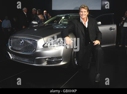 David Hasselhoff at the launch of the new Jaguar XJ at the Saatchi Gallery in London. Stock Photo