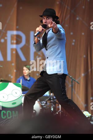 Paul Smith of Maximo Park performs during day 3 of the 15th International Benicassim Festival in Benicassim, Spain. Stock Photo