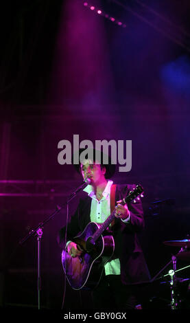 Peter Doherty performs during day 4 of the 15th International Benicassim Festival in Benicassim, Spain. Stock Photo