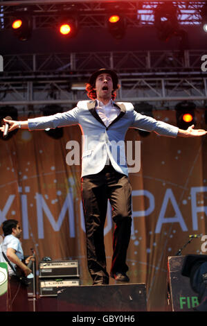 Paul Smith of Maximo Park performs during day 3 of the 15th International Benicassim Festival in Benicassim, Spain. Stock Photo