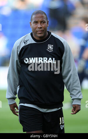 Soccer - Pre Season Friendly - Tranmere Rovers v Liverpool - Prenton Park. Tranmere Rovers manager John Barnes Stock Photo