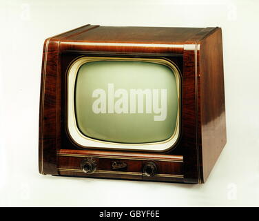 broadcast, television, TV sets, Graetz F8 TV set, 1953, Additional-Rights-Clearences-Not Available Stock Photo