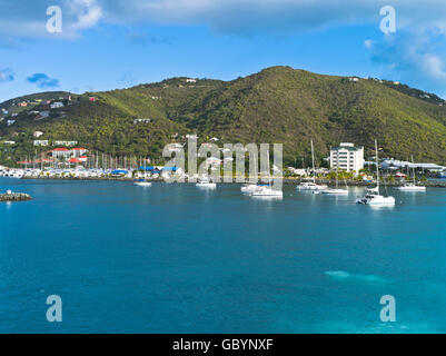 dh Road Town TORTOLA CARIBBEAN Road Town harbour marina yachts Stock Photo