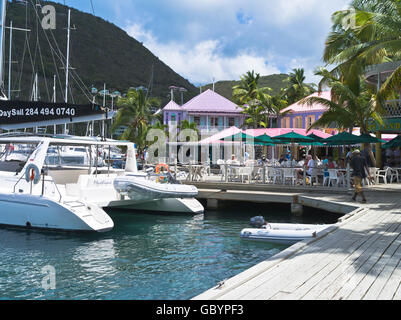 dh Sopers hole TORTOLA CARIBBEAN Yacht marina restaurant tourist people tourists leeward islands resort Stock Photo