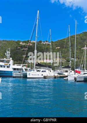 dh Sopers hole TORTOLA CARIBBEAN Yacht marina luxury catamaran sailing boats bvi british virgin islands Stock Photo