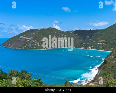dh Cane Garden Bay TORTOLA CARIBBEAN Totola island north coast scenery view Stoutts Lookout scenic islands Stock Photo