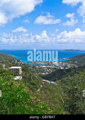 dh Road Town TORTOLA CARIBBEAN View of Road Town Tortola island south coast bvi roadtown Stock Photo