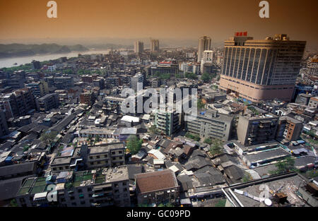 the city of yichang near the three gorges dam project in the province of hubei in china. Stock Photo