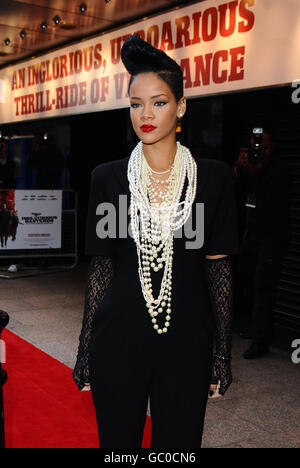 Rihanna arrives at the premiere of Quentin Tarantino's film, Inglourious Basterds at the The Odeon Cinema, Leicester Square, London. Stock Photo