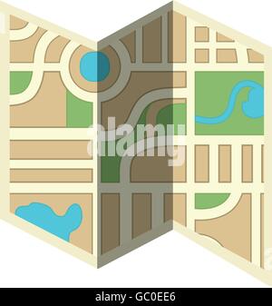 Orienteering theme design isolated icon. Stock Vector