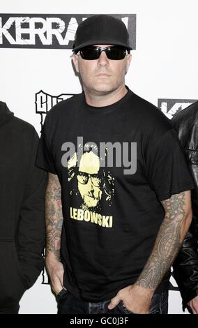 Fred Durst of Limp Bizkit arriving at the Kerrang! Awards, at the Brewery, London. Stock Photo
