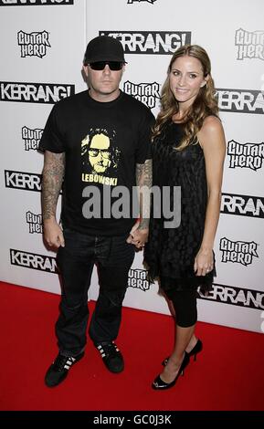 Fred Durst of Limp Bizkit and girlfriend Esther Nazarov arriving at the Kerrang! Awards, at the Brewery, London. Stock Photo