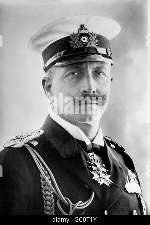 Kaiser Wilhelm II (1859-1941). Portrait of the Emperor of Germany and King of Prussia, wearing naval uniform.  Photo from Bain News Service, c.1910-1915. Stock Photo