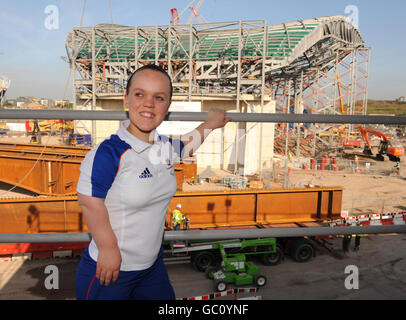 Eleanor Simmonds visits the Olympic Park Stock Photo