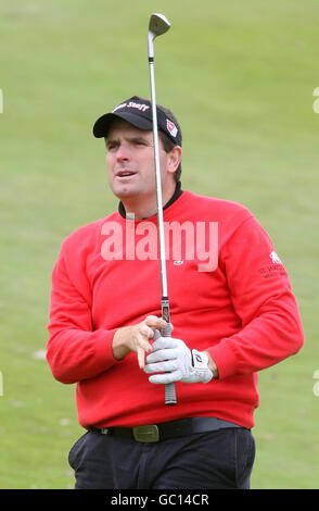 Anthony Wall on the 7th during the second round of the Johnnie Walker Championships at Gleneagles, Perthshire. Stock Photo