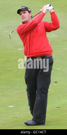 Anthony Wall on the 7th during the second round of the Johnnie Walker Championships at Gleneagles, Perthshire. Stock Photo