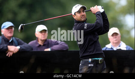 Golf - Johnnie Walker Championships - Day Two - Gleneagles. Shiv Kapur on the 7th during the second round of the Johnnie Walker Championships at Gleneagles, Perthshire. Stock Photo