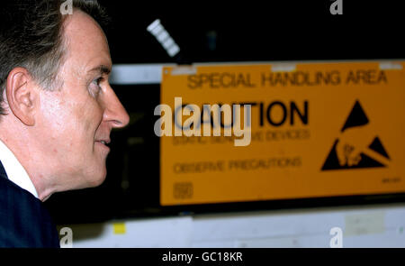 Business Secretary Lord Mandelson during a visit to KeTech Systems in Bilborough, Nottingham. Stock Photo