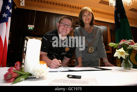 Book of condolence for the late Eunice Kennedy Shriver Stock Photo