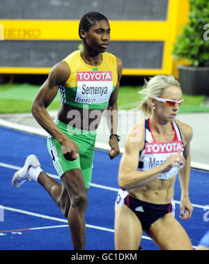 South Africa's Caster Semenya (centre) in the Women's 800m Final during the IAAF World Championships at the Olympiastadion, Berlin. Stock Photo