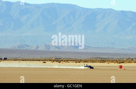 British steam car record attempt Stock Photo