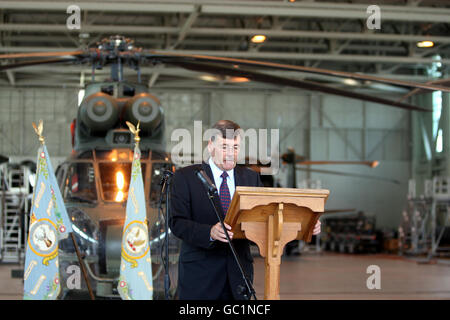 Merlin helicopters return Stock Photo