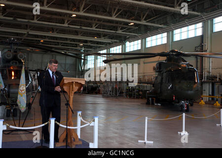 Merlin helicopters return Stock Photo