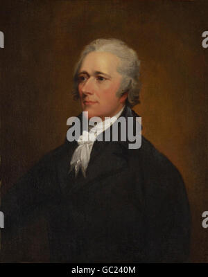 Alexander Hamilton, oil on canvas painting by John Trumbull, 1805 Stock Photo