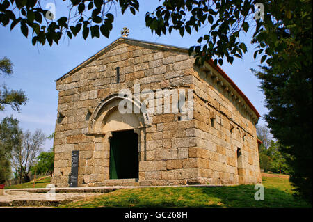 Romanesque Sao Miguel church, in Guimaraes, north of Portugal. Stock Photo