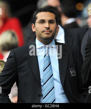 Soccer - Barclays Premier League - Manchester City v Wolverhampton Wanderers - City Of Manchester Stadium. Manchester City chairman Khaldoon Al Mubarak in the stands Stock Photo