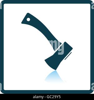 Camping axe  icon. Shadow reflection design. Vector illustration. Stock Vector