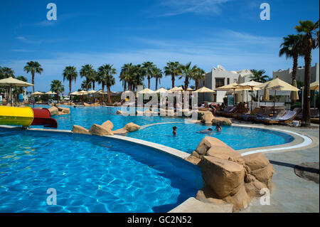 Swimming pool in Sharm el Sheikh luxury hotel, Egypt Stock Photo