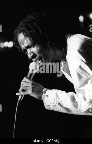 Calypso band leader David Rudder performing at the Old Vic, Fletcher Gate, Nottingham Stock Photo