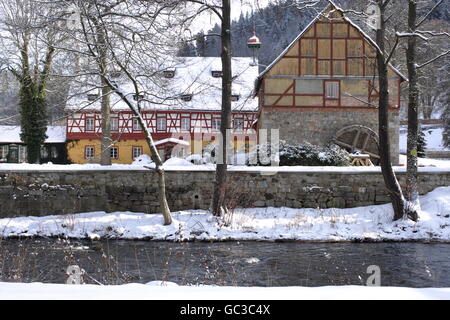 Old mill in Pirkenhammer, Karlovy Vary, Czech Republic, Europe Stock Photo