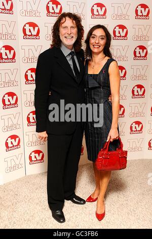 David Threlfall and wife Brana Bajic arriving for the 2009 TV Quick and TV Choice Awards at the Dorchester Hotel, Park Lane, London. Stock Photo