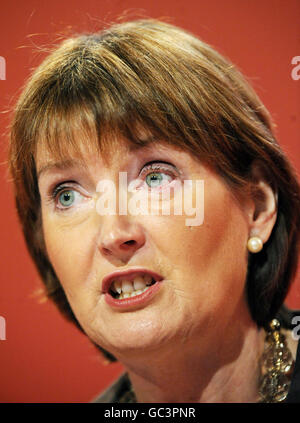 Harriet Harman addresses the Labour Party conference, at the Brighton Centre, Brighton, Sussex. Stock Photo