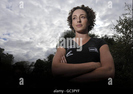 Great Britain Skeleton Bob team member Maggie Davies poses for a photo during the Skeleton media day at the University of Bath, Bath. Stock Photo