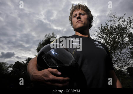 Winter Olympics - Great Britain Skeleton Media Day - University of Bath. Great Britain Skeleton Bob team member Ant Sawyer poses for a photo during the Skeleton media day at the University of Bath, Bath. Stock Photo