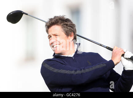 Hugh Grant during the Alfred Dunhill Links Championship Carnoustie Golf Course, Scotland. Stock Photo