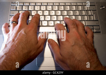 Technology. Apple Powerbook G4 laptop computer Stock Photo